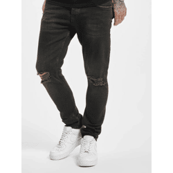 Casual 2Y Premium Men's Skinny-Fit Stretch Jeans with Zipper, Cotton, Gray