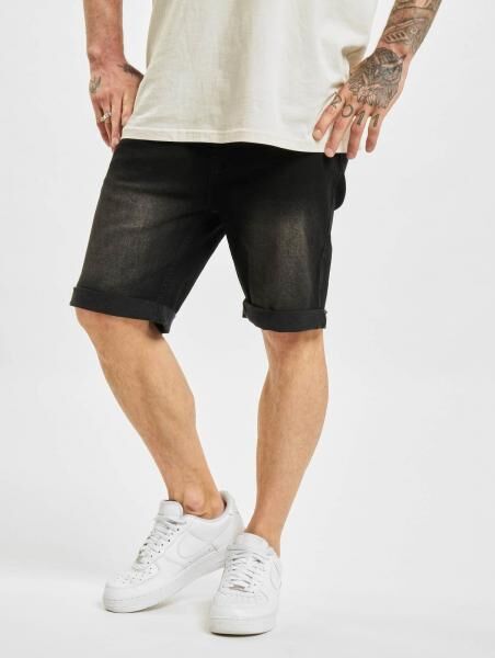 l&auml;ssige Denim Project Herren Shorts Stretch Denim mit Baumwolle Schwarz