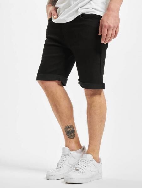 l&auml;ssige Denim Project Herren Shorts Stretch mit Baumwolle Schwarz