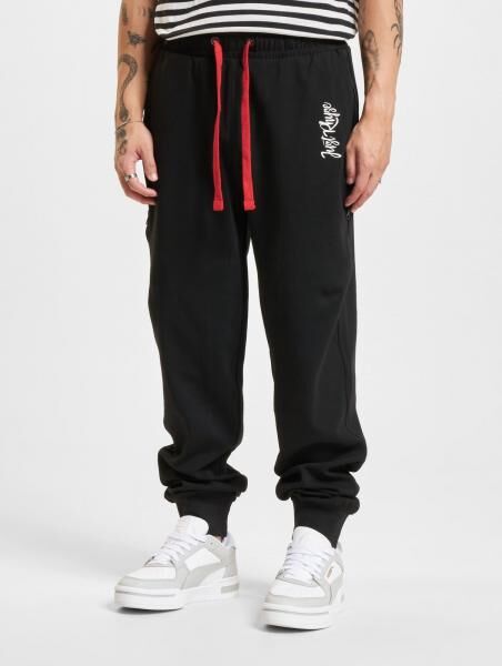 l&auml;ssige Just Rhyse Herren Jeans Kordelzug Rei&szlig;verschluss 360 g/m&sup2; mit Baumwolle Schwarz