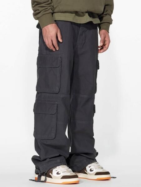 l&auml;ssige MJ Gonzales Herren Jeans Taschen mit Baumwolle Grau