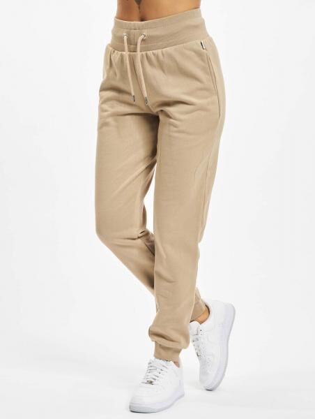 l&auml;ssige URBAN CLASSICS Damen Hose Kordelzug Taschen 300 g/m&sup2; Beige