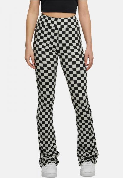 l&auml;ssige URBAN CLASSICS Damen Hose Stretch 200 g/m&sup2; Schwarz/Grau