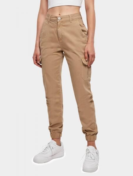 l&auml;ssige Urban Classics Damen Jeans Stretch Taschen 320 g/m&sup2; mit Baumwolle Beige