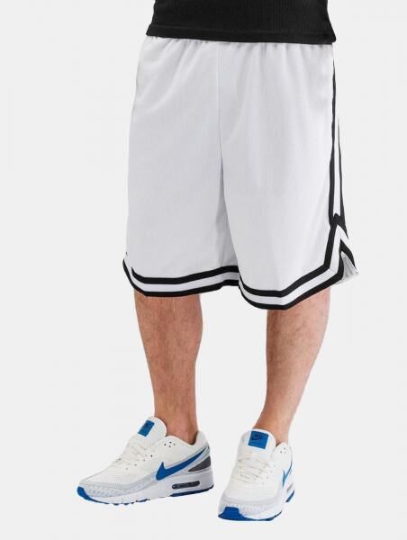 l&auml;ssige URBAN CLASSICS Herren Shorts 130 g/m&sup2; Wei&szlig;/Schwarz