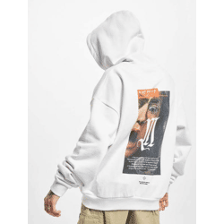 lässiger Mister Tee Herren Hoodie Kordelzug Rippbündchen 460 g/m² mit Baumwolle Weiß