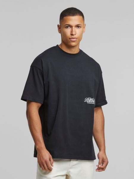 l&auml;ssiges Another Cotton Lab Herren T-Shirt mit Baumwolle Schwarz