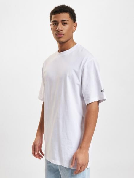 l&auml;ssiges DEF Herren T-Shirt mit Baumwolle Wei&szlig;