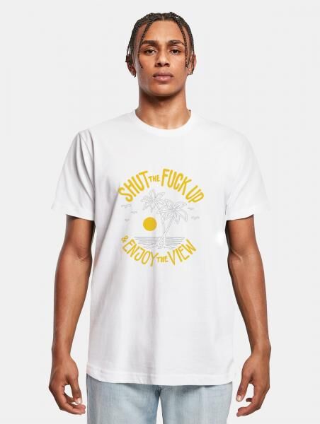 l&auml;ssiges Mister Tee Herren T-Shirt 200 g/m&sup2; mit Baumwolle Wei&szlig;