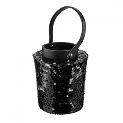 Laterne Lofty Glam Rund schwarz 22 cm