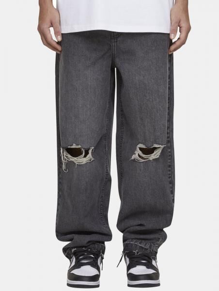 moderne MJ Gonzales Herren Jeans Rei&szlig;verschluss Oversize mit Baumwolle Anthrazit