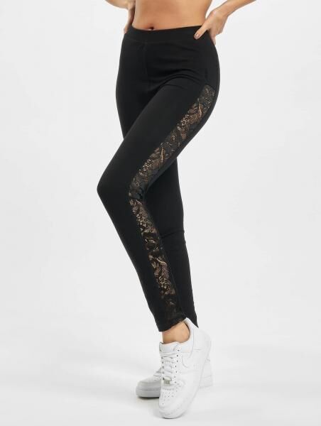 moderne Urban Classics Damen Hose Stretch 225 g/m&sup2; mit Baumwolle Schwarz