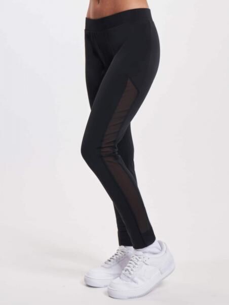 moderne URBAN CLASSICS Damen Hose Stretch Mesh 210 g/m&sup2; Schwarz