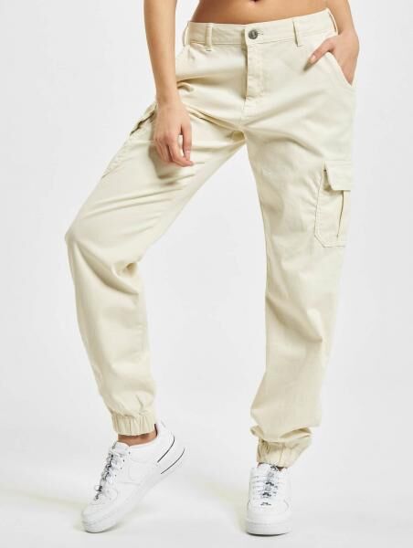 moderne Urban Classics Damen Jeans Stretch Taschen 320 g/m&sup2; mit Baumwolle Ecru-Wei&szlig;