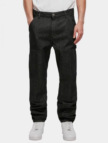 moderne Urban Classics Herren Jeans Taschen Denim 150 g/m&sup2; mit Baumwolle Schwarz