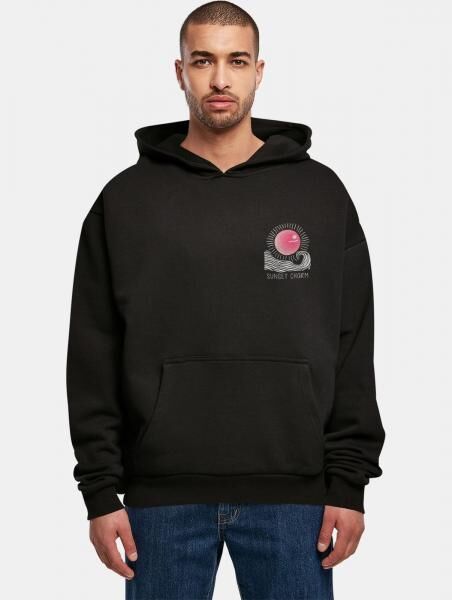 moderner Merchcode Herren Hoodie Oversize 460 g/m&sup2; mit Baumwolle Schwarz