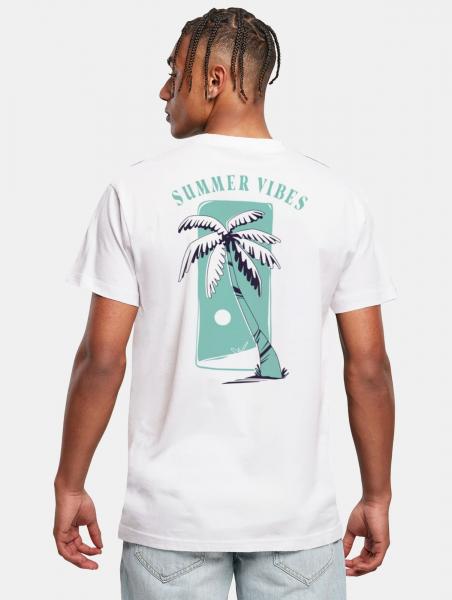 modernes Mister Tee Herren T-Shirt 200 g/m&sup2; mit Baumwolle Wei&szlig;