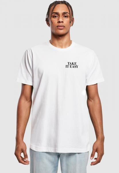 modernes Mister Tee Herren T-Shirt mit Baumwolle Wei&szlig;