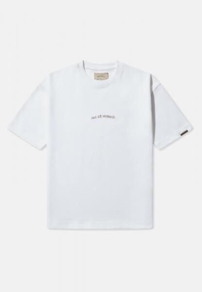 modernes Pas De Monaco Herren T-Shirt Wei&szlig;