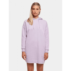 modisches Urban Classics Damen Kleid große Kapuze Kordelzug 305 g/m² mit Baumwolle Violett
