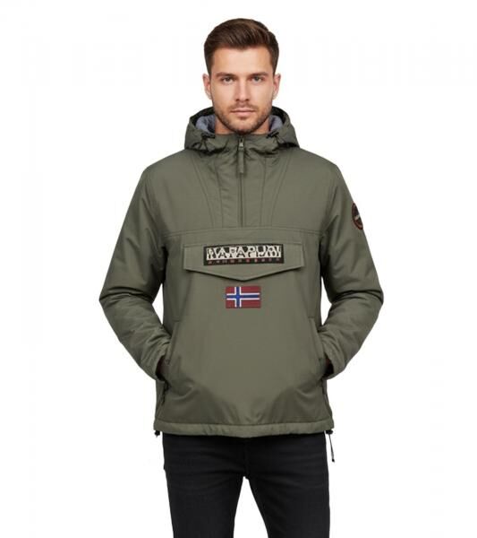 NAPAPIJRI Rainforest wasserabweisende Anorak-Jacke Winter-Jacke NP0A4GMCG0A1 Khaki-Gr&uuml;n