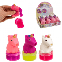Out of the Blue Einhorn-Schleimsauger 8 cm, 3er-Set in verschiedenen Farben