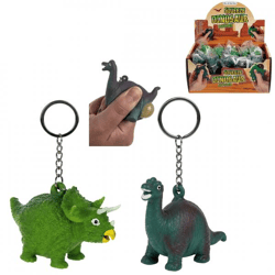 Out of the Blue Schlüsselanhänger „Squeeze Dino“, 7 cm, 2er-Set, sortiert