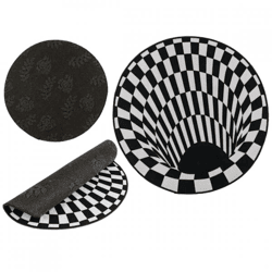 Out of the Blue Teppich Illusion schwarz/weiß 60 cm
