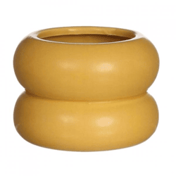 Chubby flower pot mustard 12.5 cm