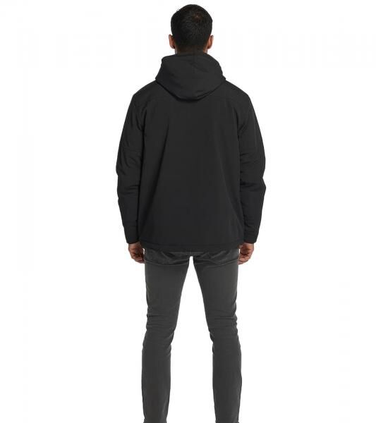 praktische Brandit Herren Jacke Windbreaker wasserdichte Kapuzen-Jacke mit Fleece Futter BD3001-00007-0060 Schwarz