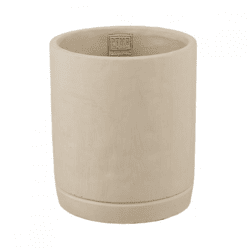 PTMD Blumentopf Vik M, Zement, Taupe, 20 cm