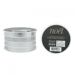 (R) Migros Geschenkband silber 400 cm