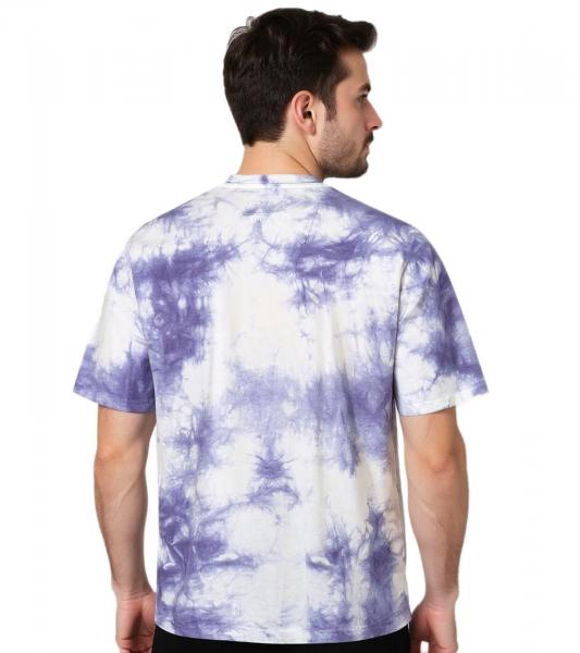 RE:COVERED X NFL Herren T-Shirt Minnesota Vikings Logo-Schriftzug Baumwoll-Shirt Rundhals-Shirt RCNFL1390 Wei&szlig;/lila