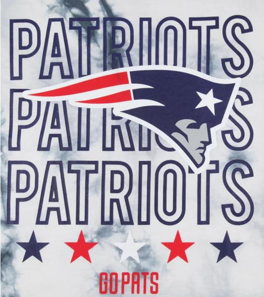 RE:COVERED X NFL Herren T-Shirt mit New England Patriots Print Baumwoll-Shirt Rundhals-Shirt RCNFL1382 Blau