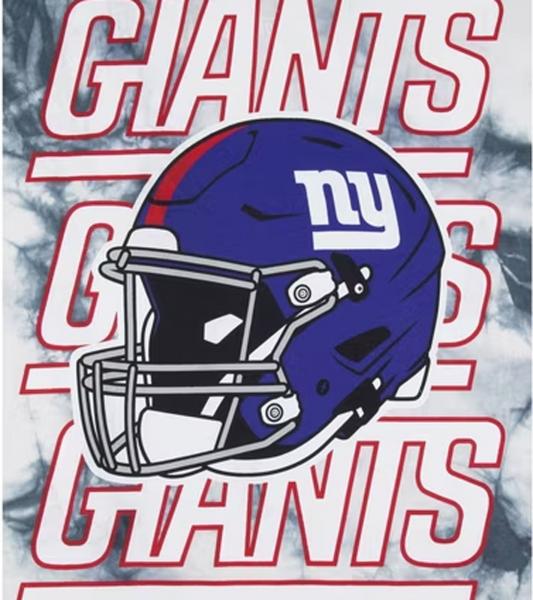 RE:COVERED X NFL Herren T-Shirt mit NEW YORK GIANTS Print Baumwoll-Shirt Rundhals-Shirt RCNFL1386 Blau