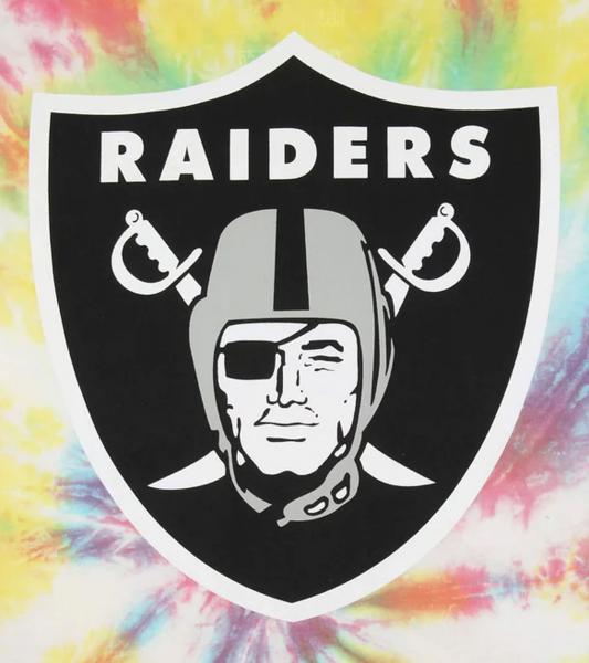 RE:COVERED X NFL Las Vegas Raiders Herren T-Shirt mit Logo-Print Baumwoll-Shirt Rundhals-Shirt RCNFL1379 Bunt
