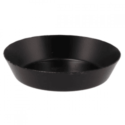 Schale für Bernsteinwürfel Metall schwarz 10 cm