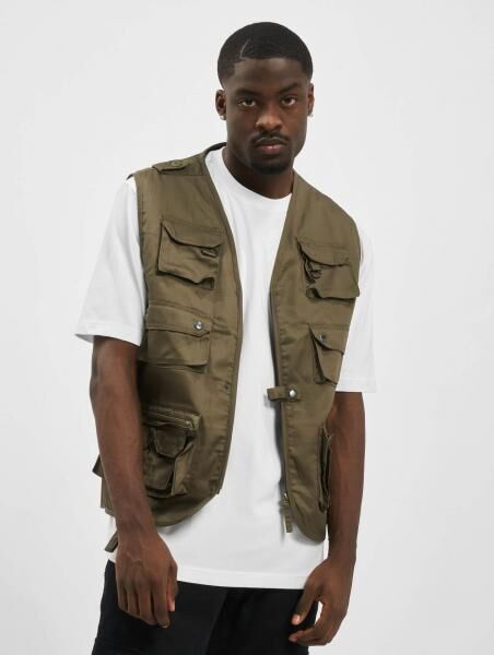 schlichte Brandit Herren Jacke Rei&szlig;verschluss Taschen Khaki
