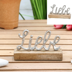 Love lettering, on foot, silver, approx. 15cmB