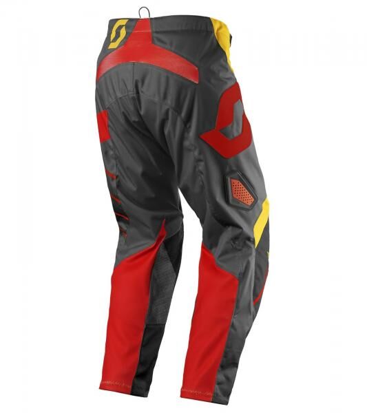 SCOTT Pant 350 Herren Moto-Cross Hose Motorsport-Kleidung mit Unterschenkel-Manschette 246911 1040 Schwarz/Orange/Gelb