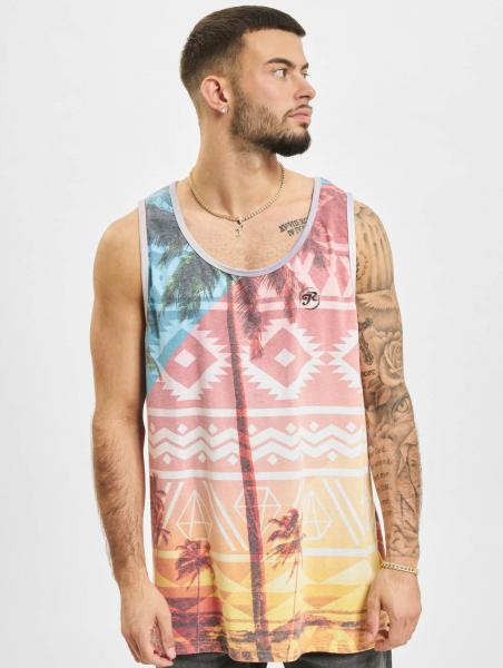sportliches Just Rhyse Herren Tanktop Gelb/Rot/Blau
