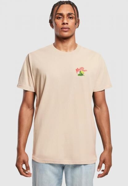 sportliches Mister Tee Herren T-Shirt 200 g/m&sup2; mit Baumwolle Beige
