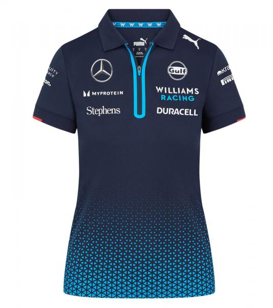 sportliches Williams Racing Formel 1 Motorsport Damen Polo-Shirt Team 2024 Fan-Artikel 701228997 001 Dunkelblau