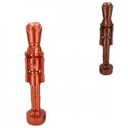 Statue nutcracker copper/bronze 24 cm 2 assorted