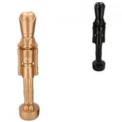 Statue nutcracker black/gold 36 cm 2 assorted