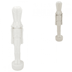 Statue nutcracker white/cream 36 cm 2 assorted