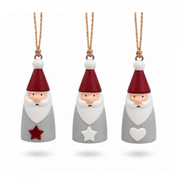Stern Fabrik Weihnachtsanhänger Weihnachtsmann 7 cm 3fach sortiert