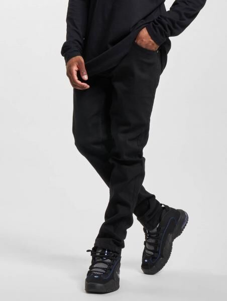 stylische Denim Project Herren Jeans Skinny Fit Stretch Rei&szlig;verschluss mit Baumwolle Schwarz