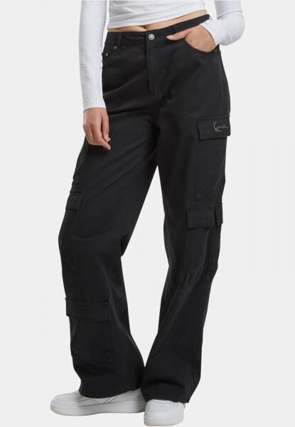 stylische Karl Kani Damen Jeans Stretch mit Baumwolle Schwarz