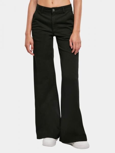 stylische Urban Classics Damen Jeans Stretch Rei&szlig;verschluss Taschen mit Baumwolle Schwarz
